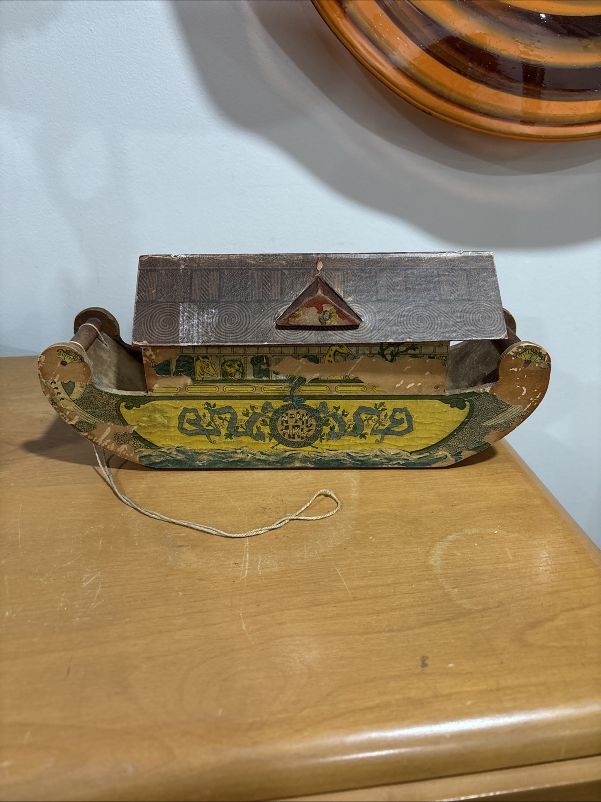 Antique 1890s Bliss Noah's Ark Toy Wooden with Animals