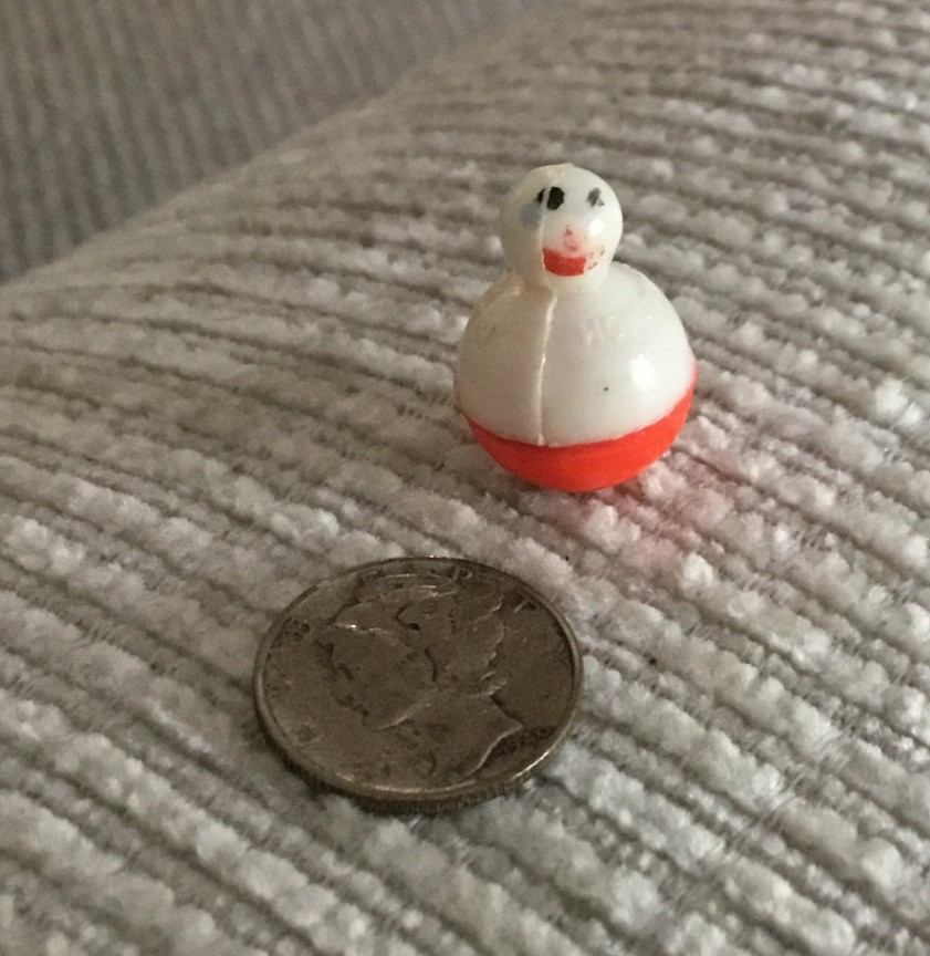 Vtg Gumball Charm Cracker Jack 60's HK RARE  ROLY POLY Vending machine prize #2