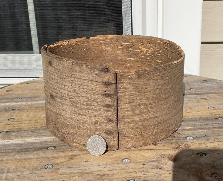 Antique Wood Grain Measure Weathered Dry Untouched Surface Rustic Country Prim