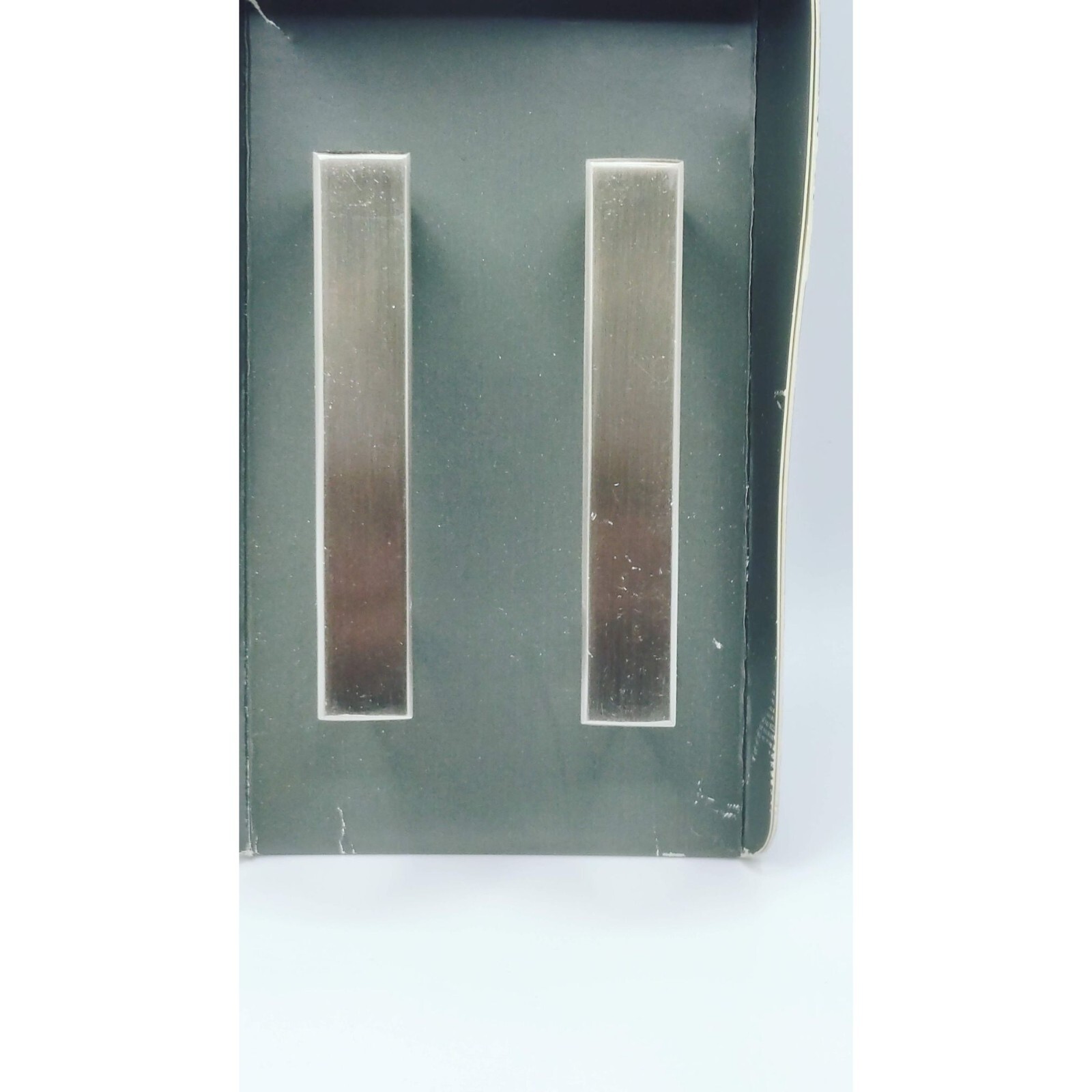 Drawer pulls cabinet hardware 3" square 2 pk silver satin nickel DIY furniture