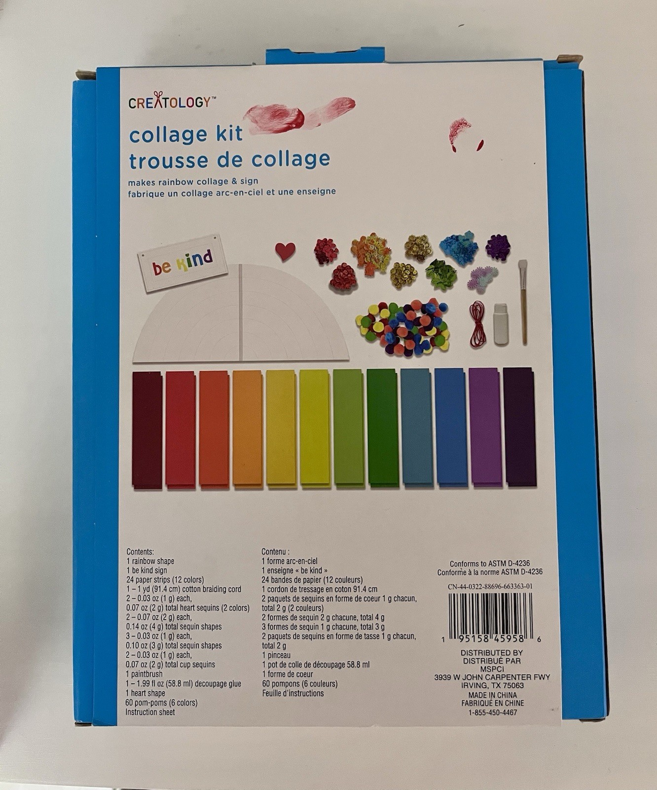 Creatology Collage Kit Rainbow & Sign 'Be Kind' Rainbow Theme for Kids