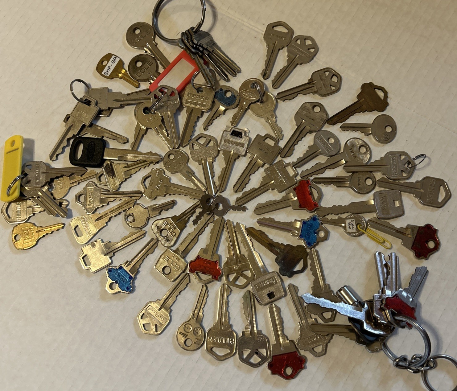 Lot of 80 Keys House Door Lock Automotive Car Crafting Supply