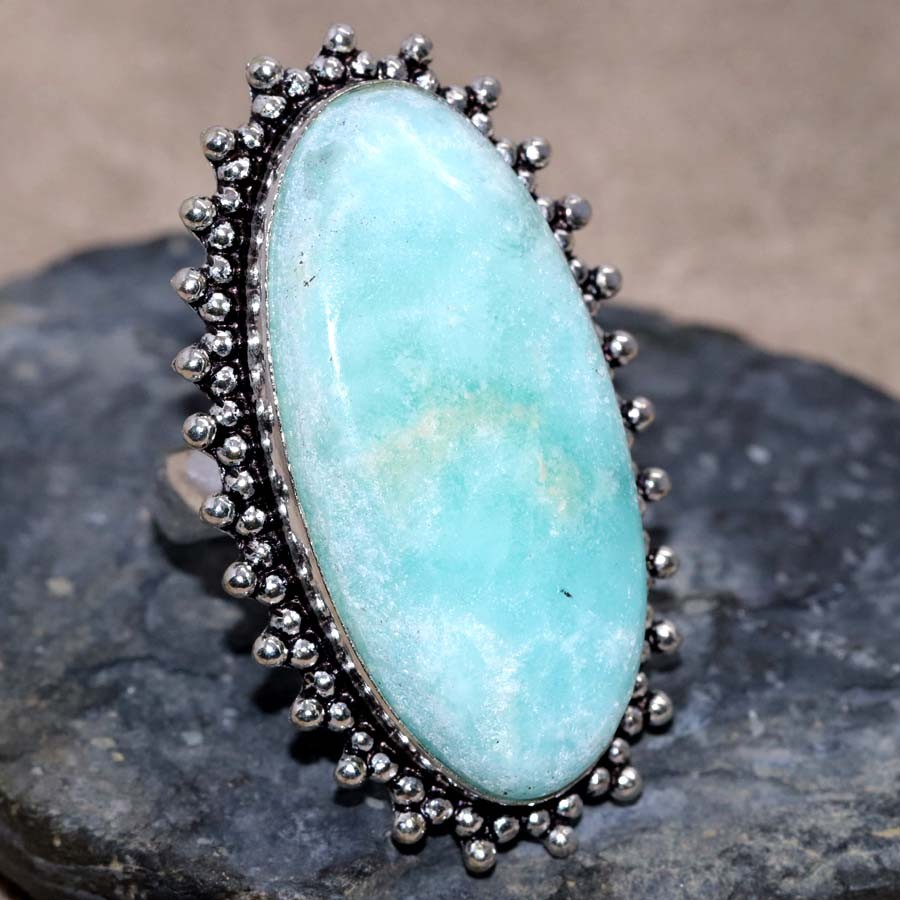 925 Silver Plated Hememorphite Ring US 6.5 New Arrival GW