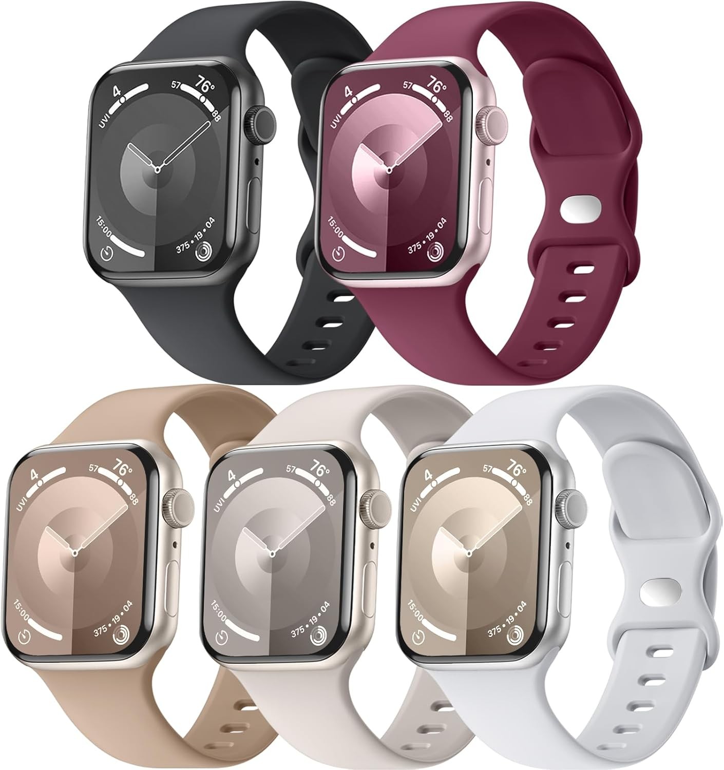 Soft Silicone Strap Compatible with Apple Watch Ultra 49mm 44mm 45mm