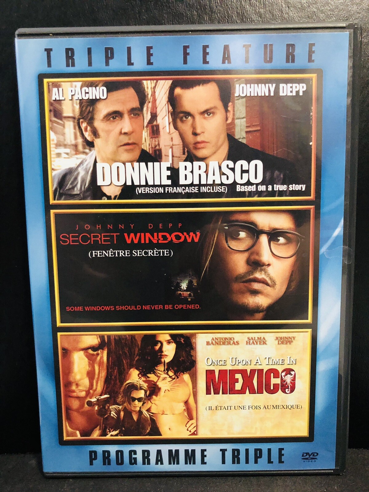Donnie Brasco/Secret Window/Once Upon A Time In Mexico (DVD, 2007, Bilingual)