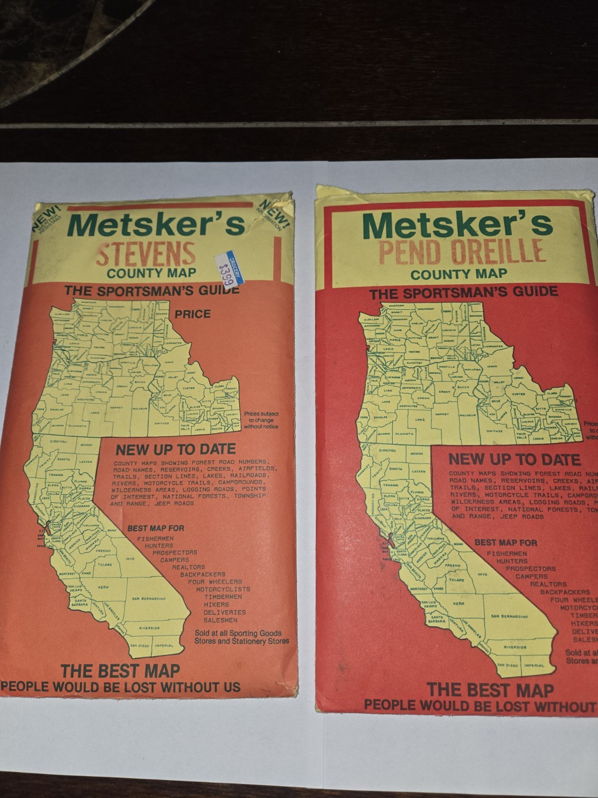 Metsker's County Maps/ Pend Oreille & Stevens County Maps Washington