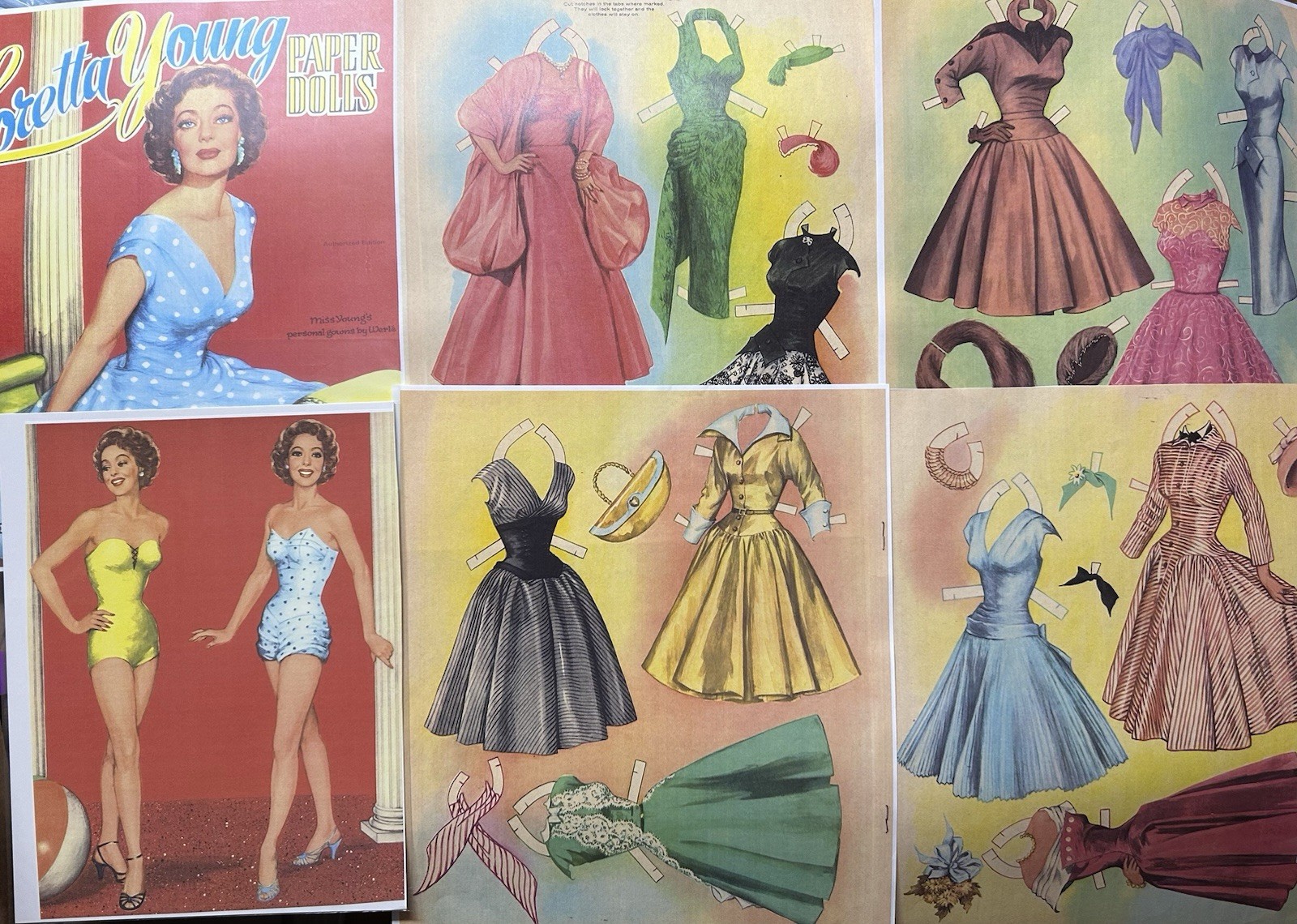 Loretta Young Paper Doll Reproduction