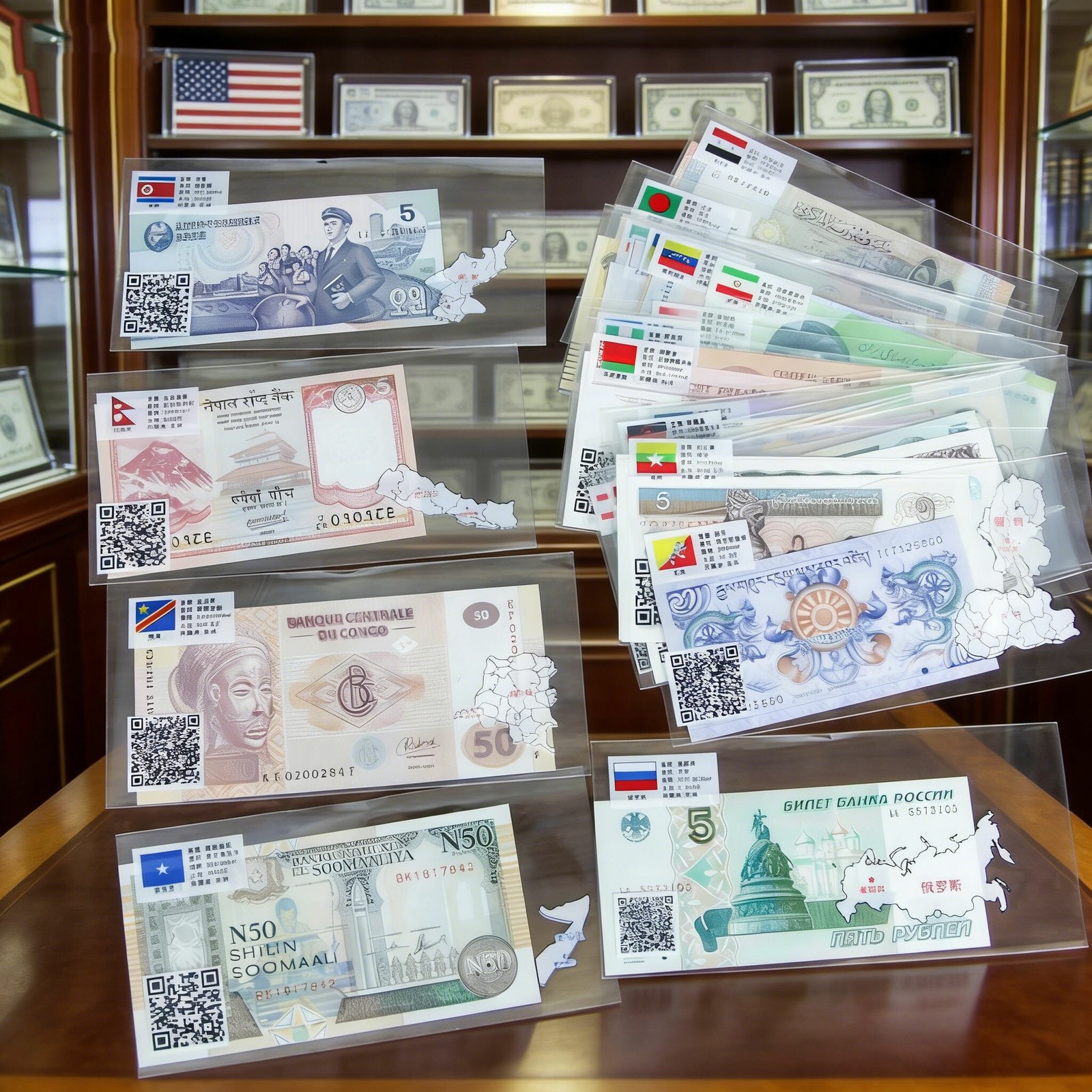 52pc World Banknote Starter Kit | Uncirculated Money | Ideal Collector's Item