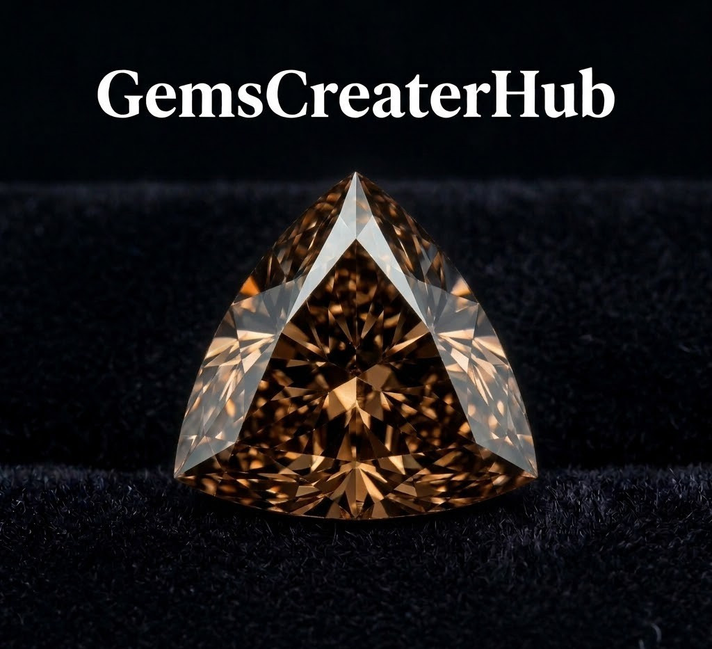 2 Ct Certified Lab Grown Trillion Cut Brown Color Diamond D Grade VVS1