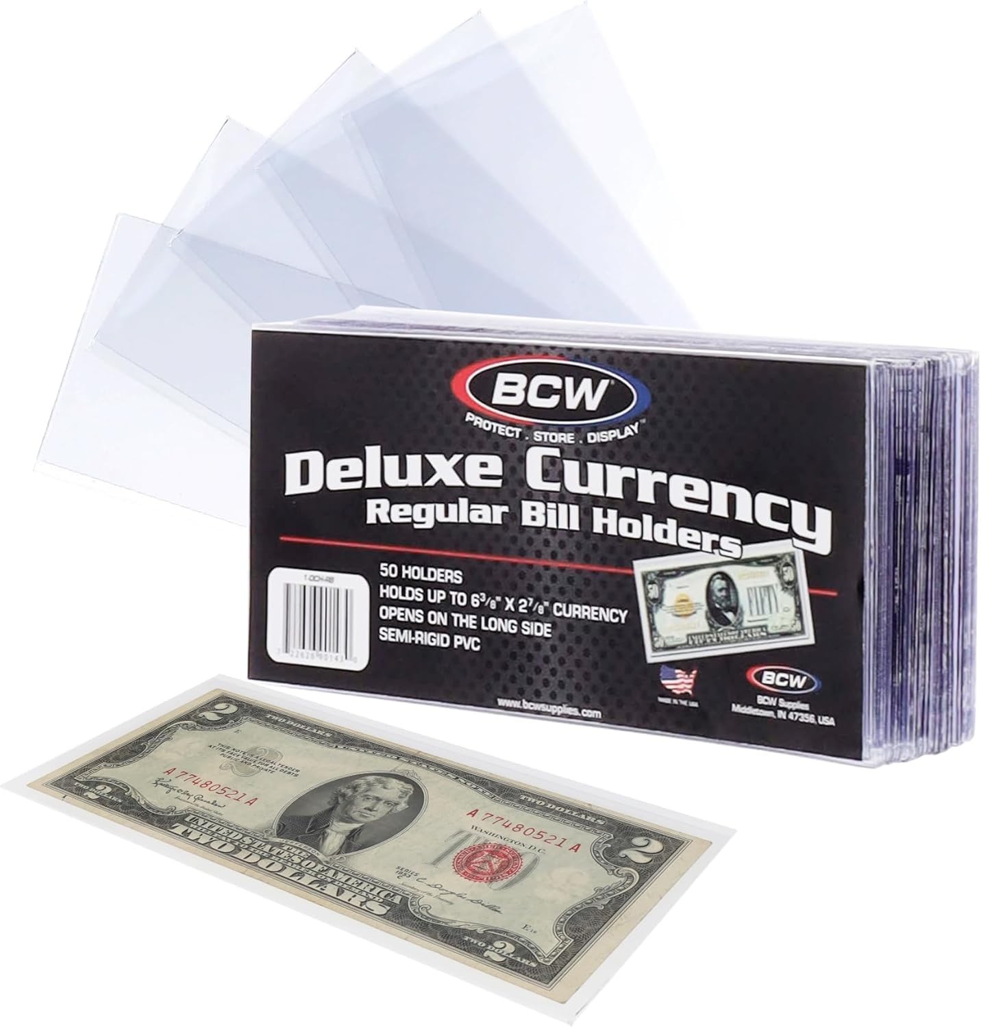 Regular Bill Deluxe Currency Holders - 1ct | Deluxe Archival Safe Bill Protec...