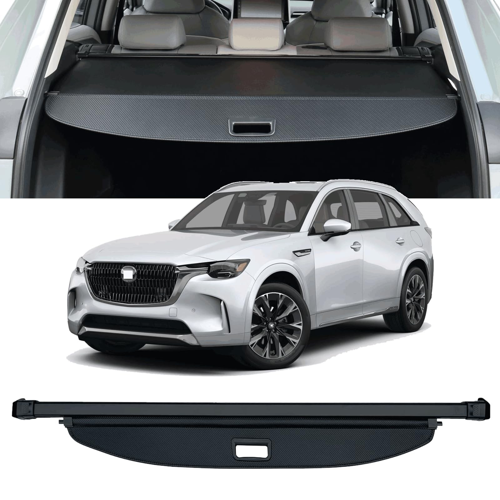 Cargo Cover Compatible with Mazda CX-90 2024 2025 SUV Accessories Retractable...