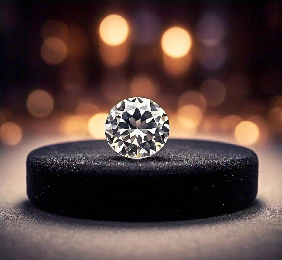 5Ct Round Cut Natural D Color Lab Grown Diamond VVS1 Clarity Certified q595