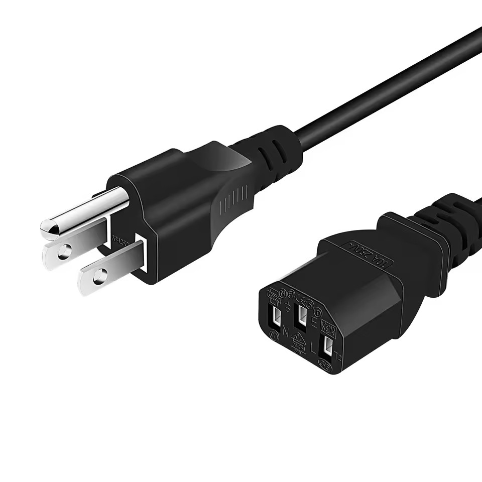 3 Prong Replacement AC Power Cord 5FT Cable US Plug for PC Desktop Monitor XBox