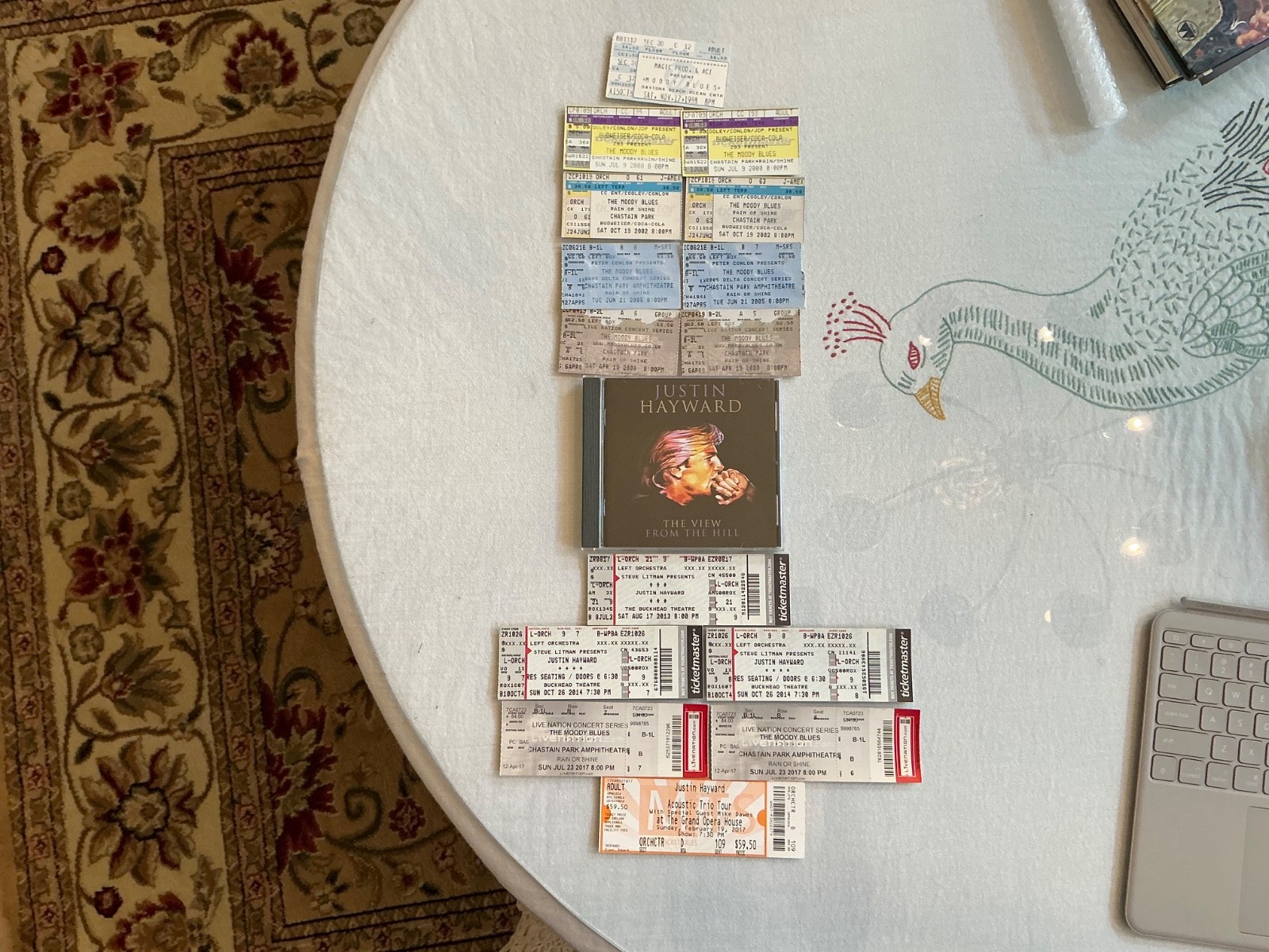 Justin Hayward, The View From The Hill + Ticket Stub Lot