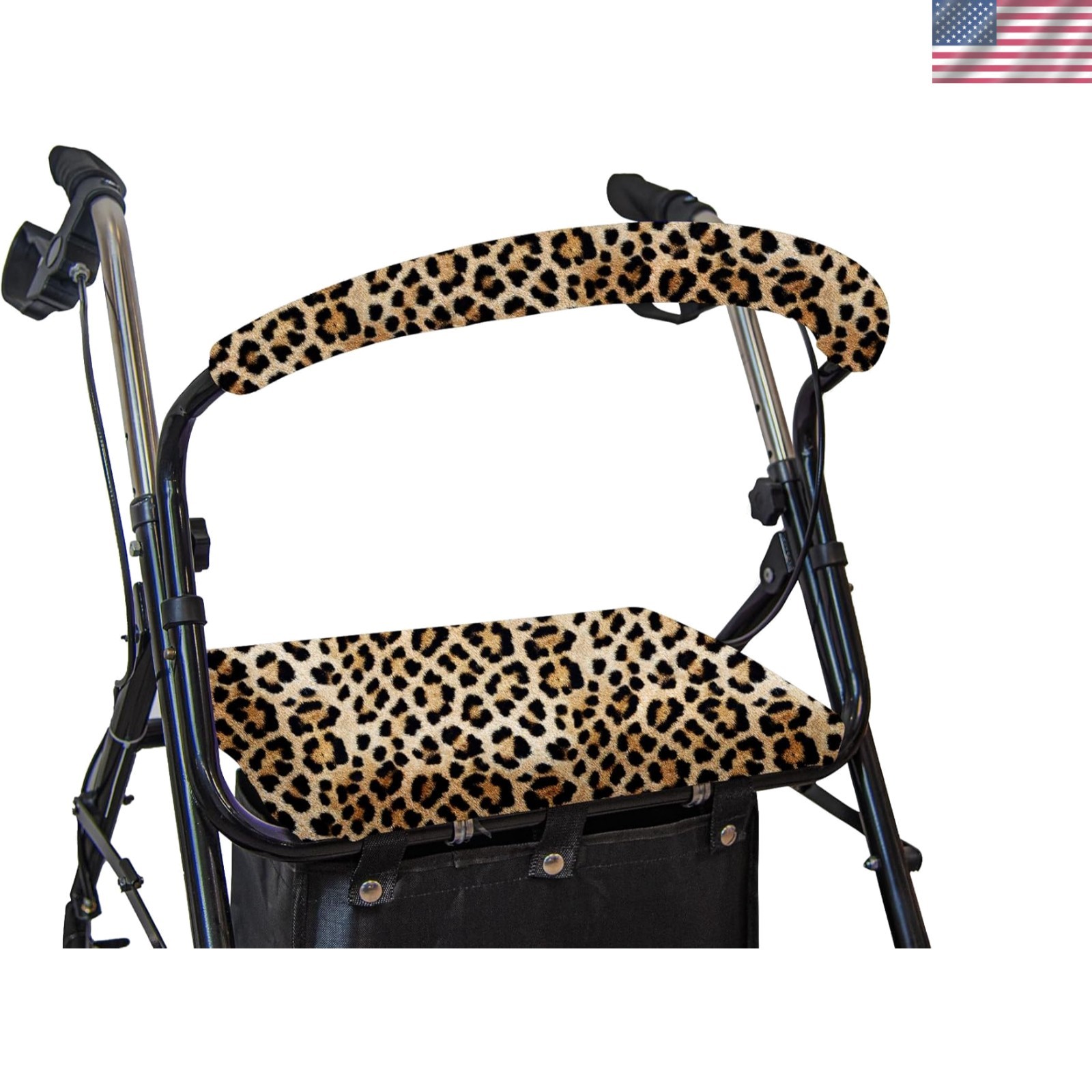Rollator Walker Seat & Backrest Rollbar Covers Set - Adjustable Patterns Walk...