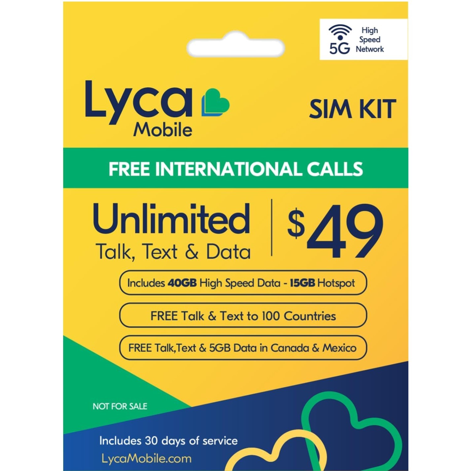 Prepaid 5G/4G SIM Card | $49 Plan | Unlimited Talk, Text & Data | 40GB High S...