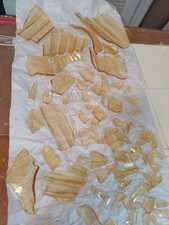 Vintage Broken Light Amber Glass Pieces 3 Lbs 7 oz for Craft/Mosiac/Art