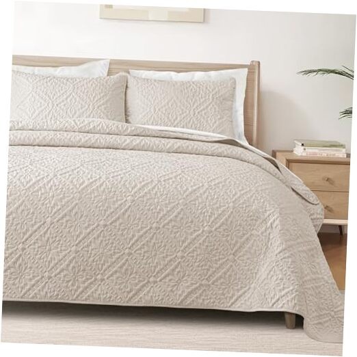  King Quilt Bedding Set, Lightweight Soft Bedspreads Coverlets with 2 Pillow 