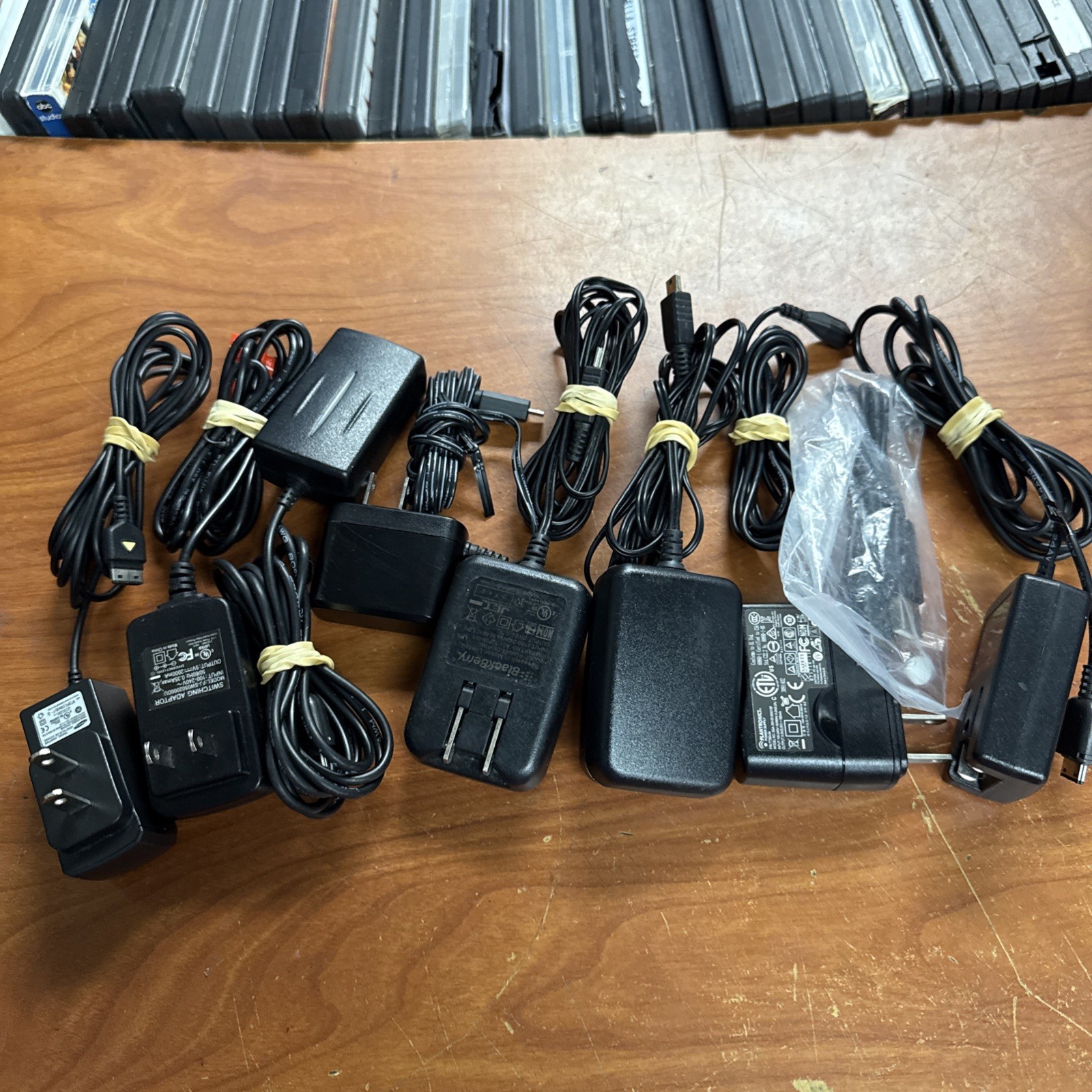 LOT OF 9 ASSORTED AC POWER ADAPTERS CHARGERS FOR CELL OLD CELLPHONES