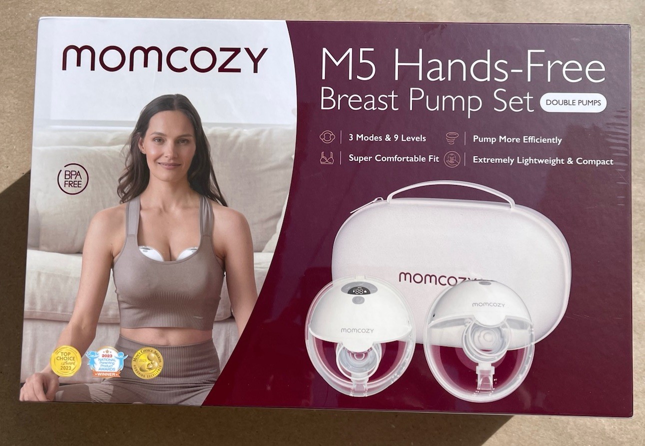 Momcozy M5 Double Wearable Breast Pump 9-Levels 3 Modes Hands Free Portable