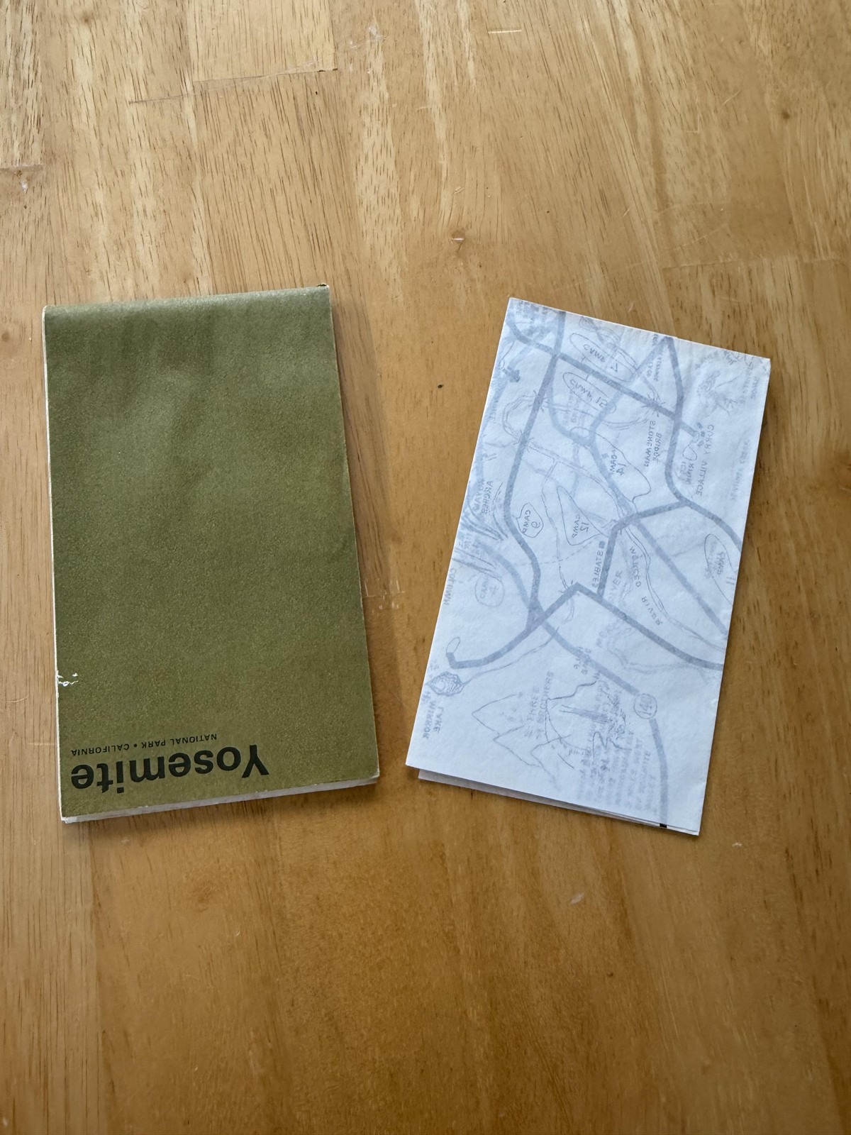 Vintage 1968 Yosemite National Park California Folding Map National Park Service