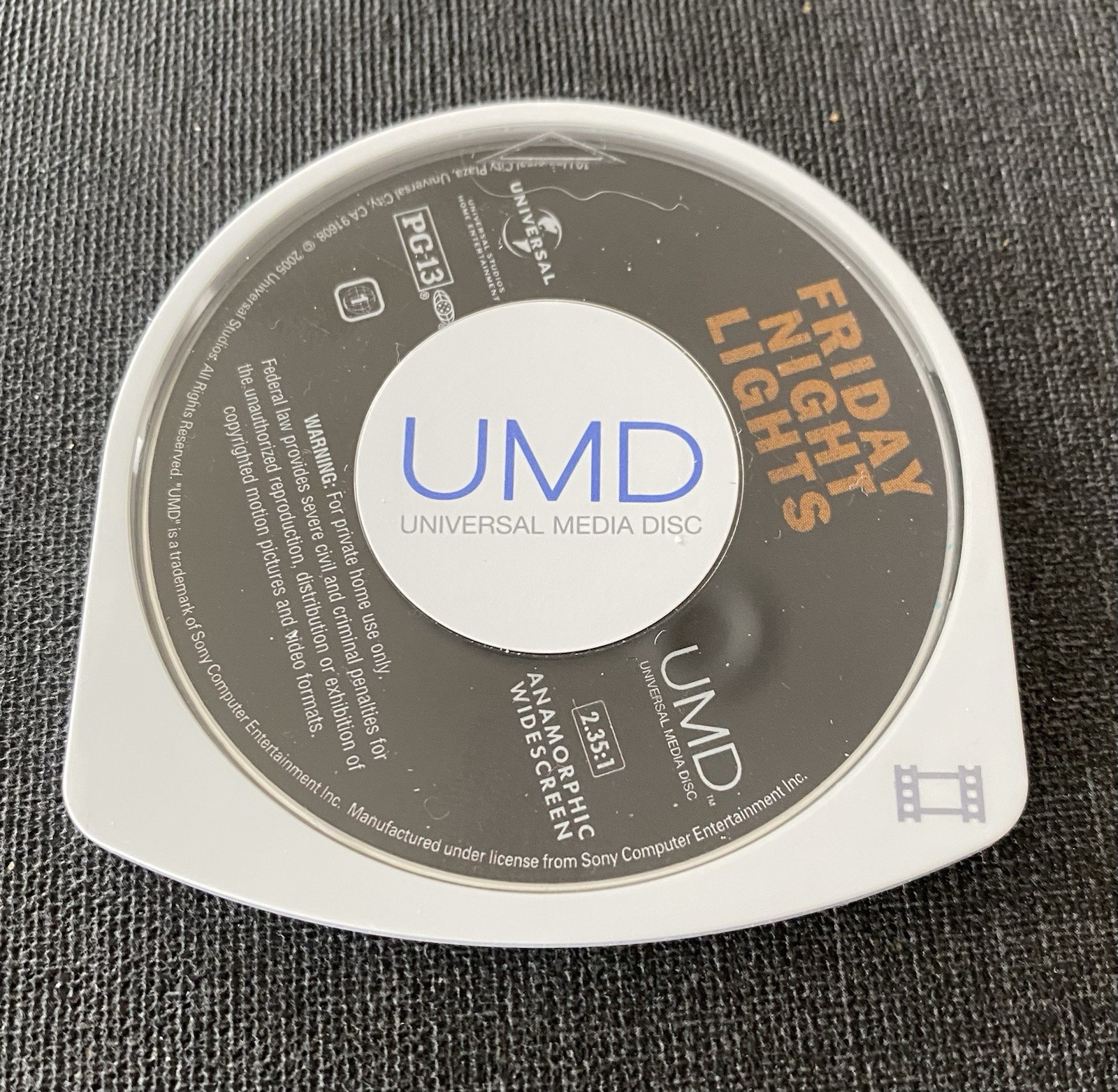 Friday Night Lights Sony PSP UMD Movie Cartridge Only PG-13 Tested No Case/Book