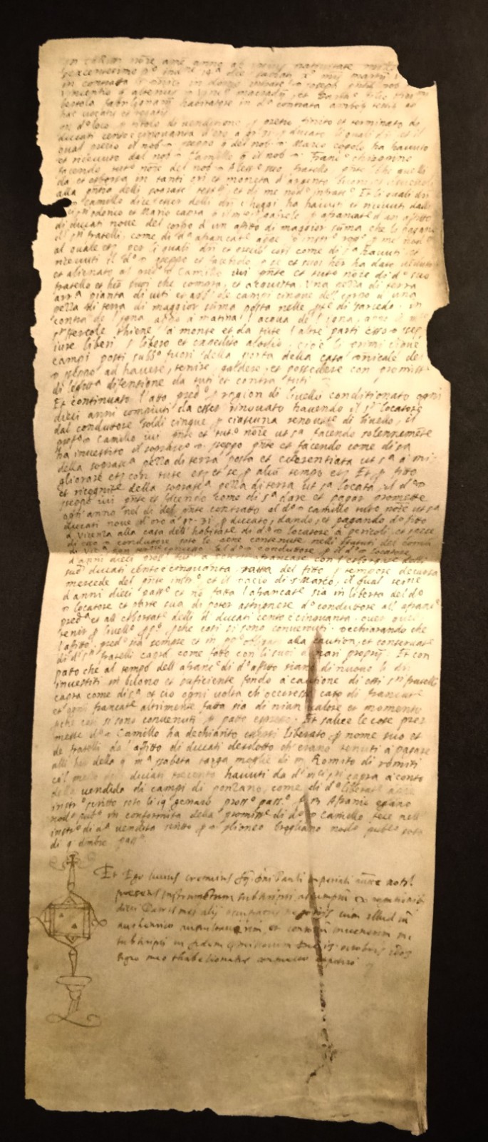 XX848-Sarcledo-Parchment Notarial Deed Of Inheritance Division 1601