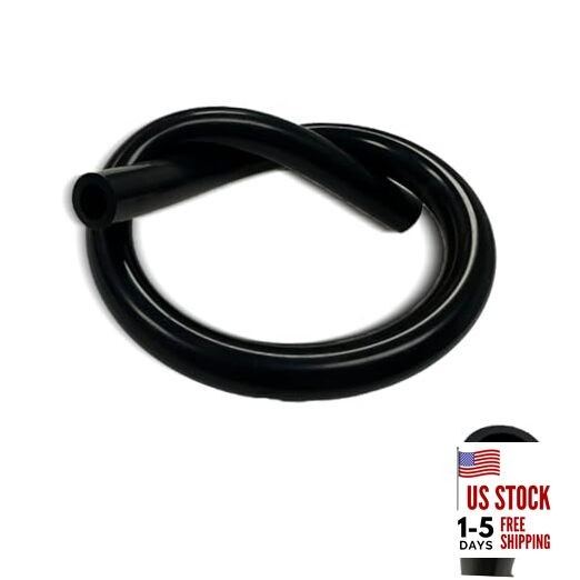 Vacuum Hose Automotive, High Temperature Silicone 5/8" (15mm)-1.6ft(0.5m) Black