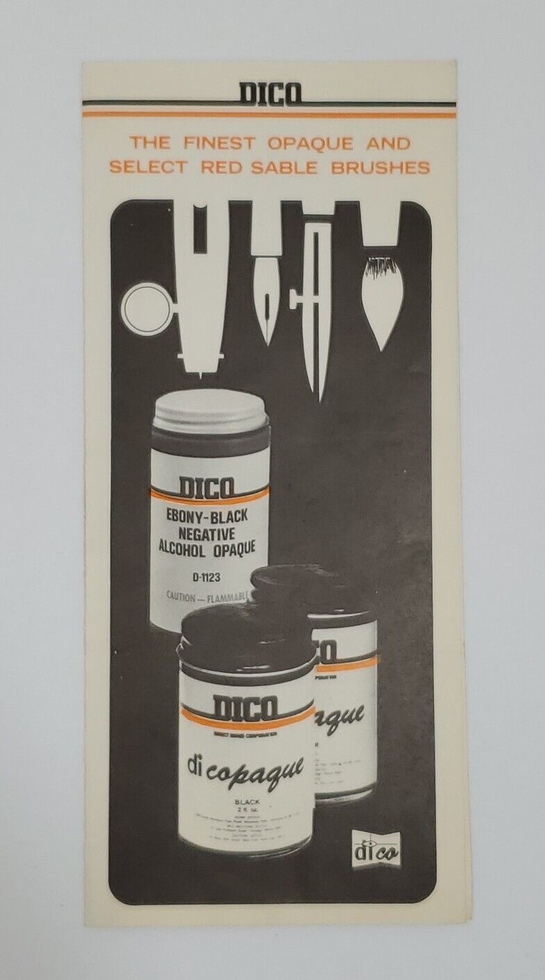 DICO - Direct Image Corporation - Opaque & Red Sable Paint Brushes - Brochure