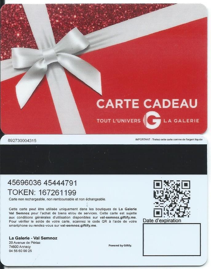 Gift Card - Annecy Shopping Centre - Gift Card
