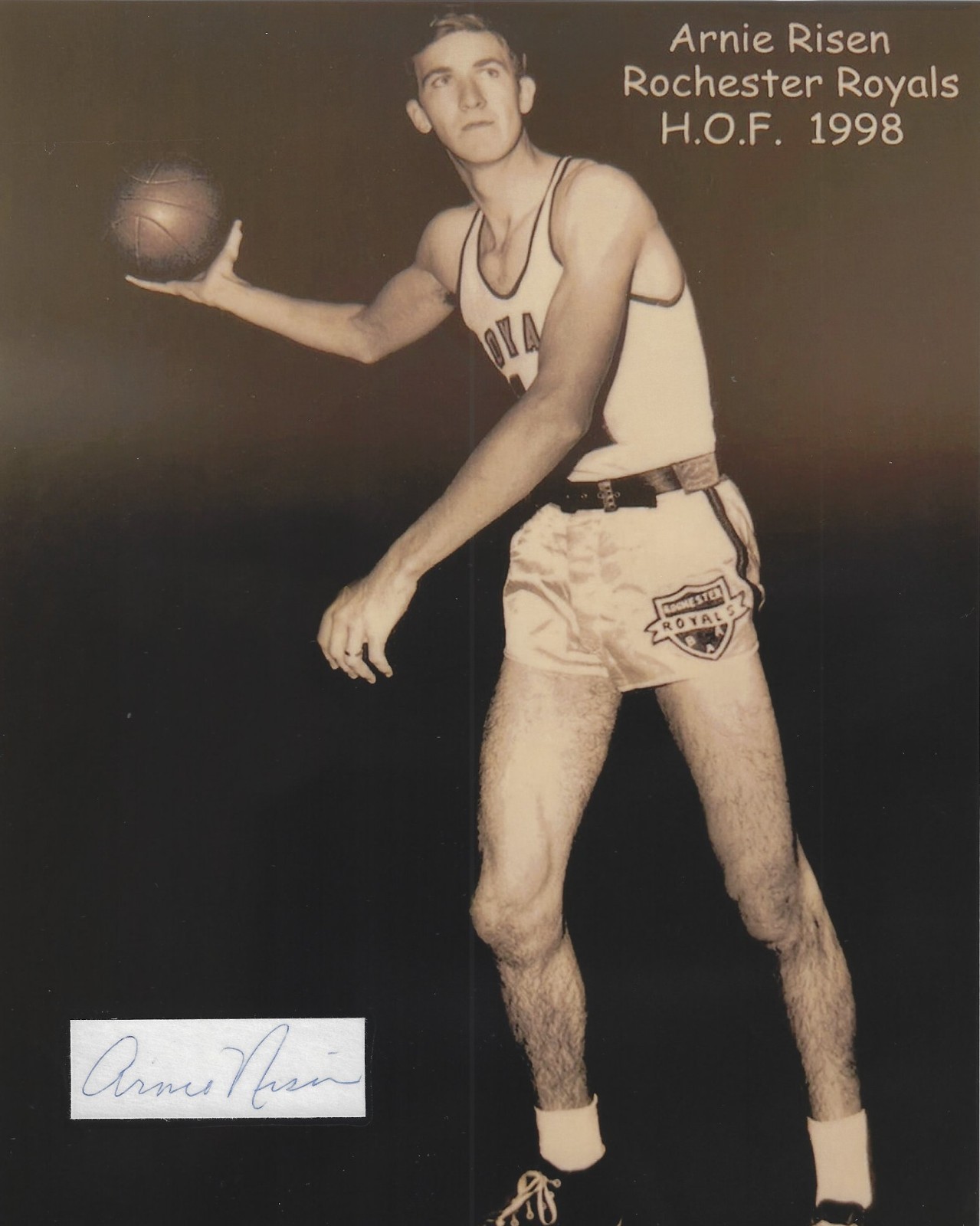 Arnie Risen Autographed Signed 8x10 Photo - NBA Royals Celtics HOF  RARE!! w/COA