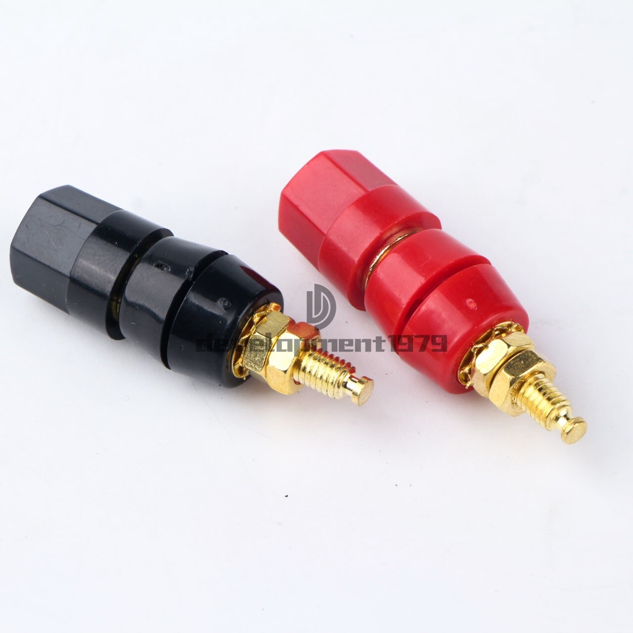 2x Binding Post Speaker Cable Audio Amplifier Terminal Plug Banana Jack Adapter 