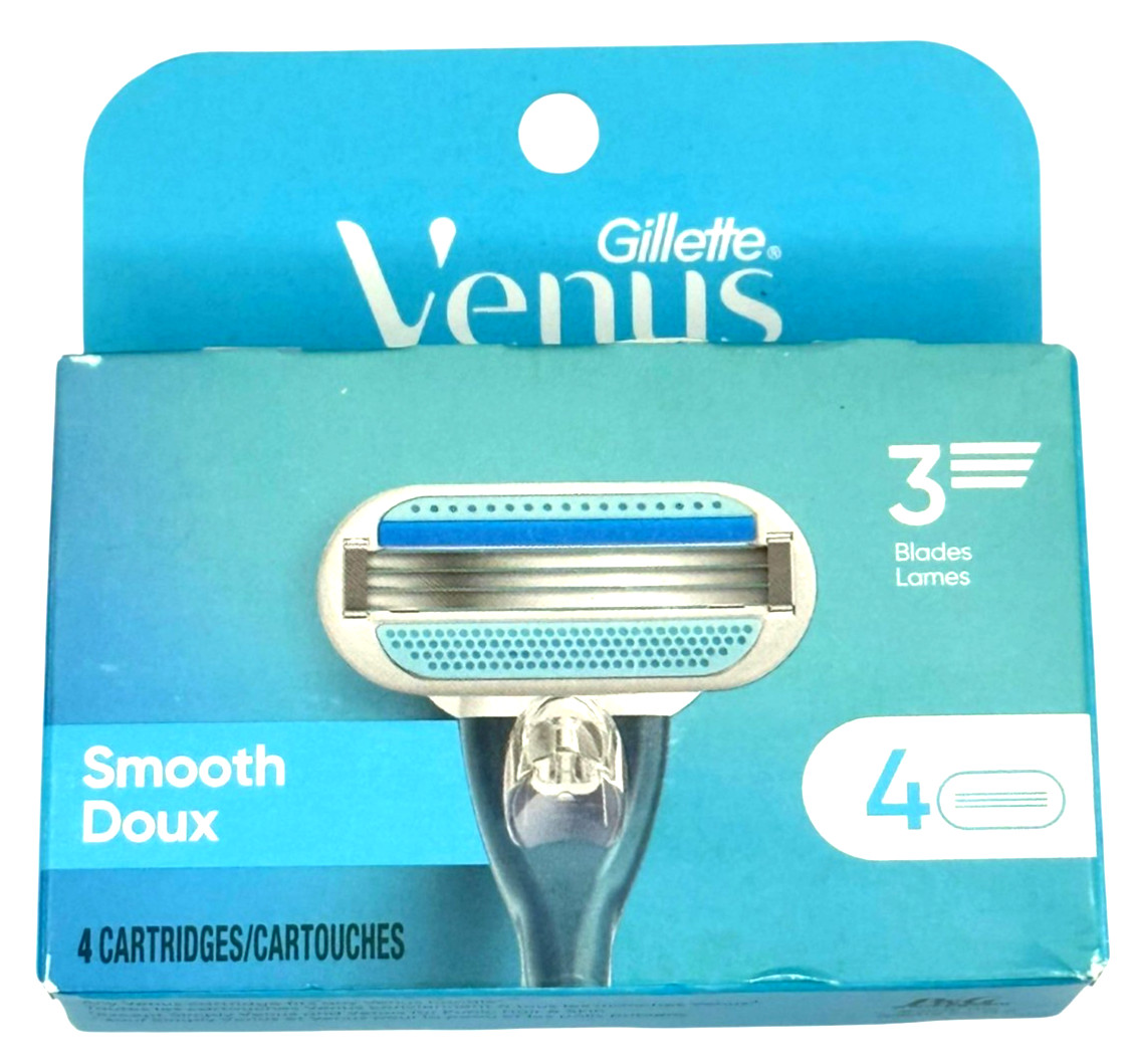 Gillette Venus Smooth Razor Blade Refills 4 Cartridges Women NEW