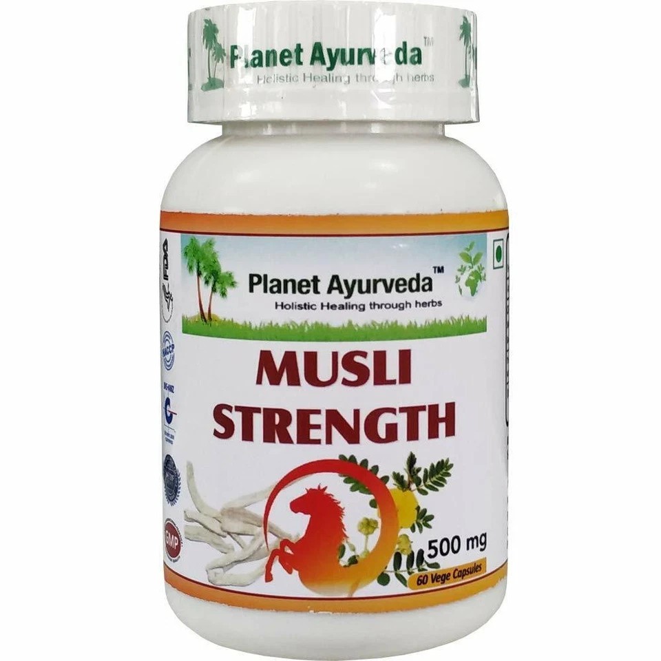 Planet Ayurveda Musli Strength Capsules - 60 Capsules
