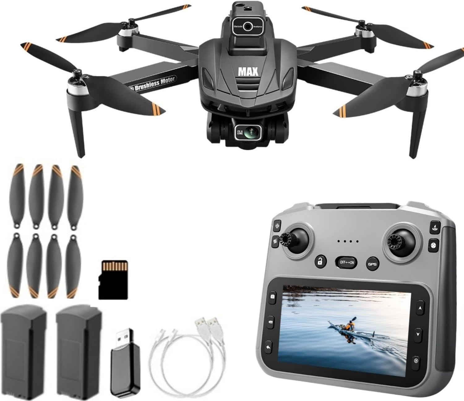 GPS Drone with 4K Camera, 4.5" LCD Display Screen Controller- 3,280Ft RC Range, 