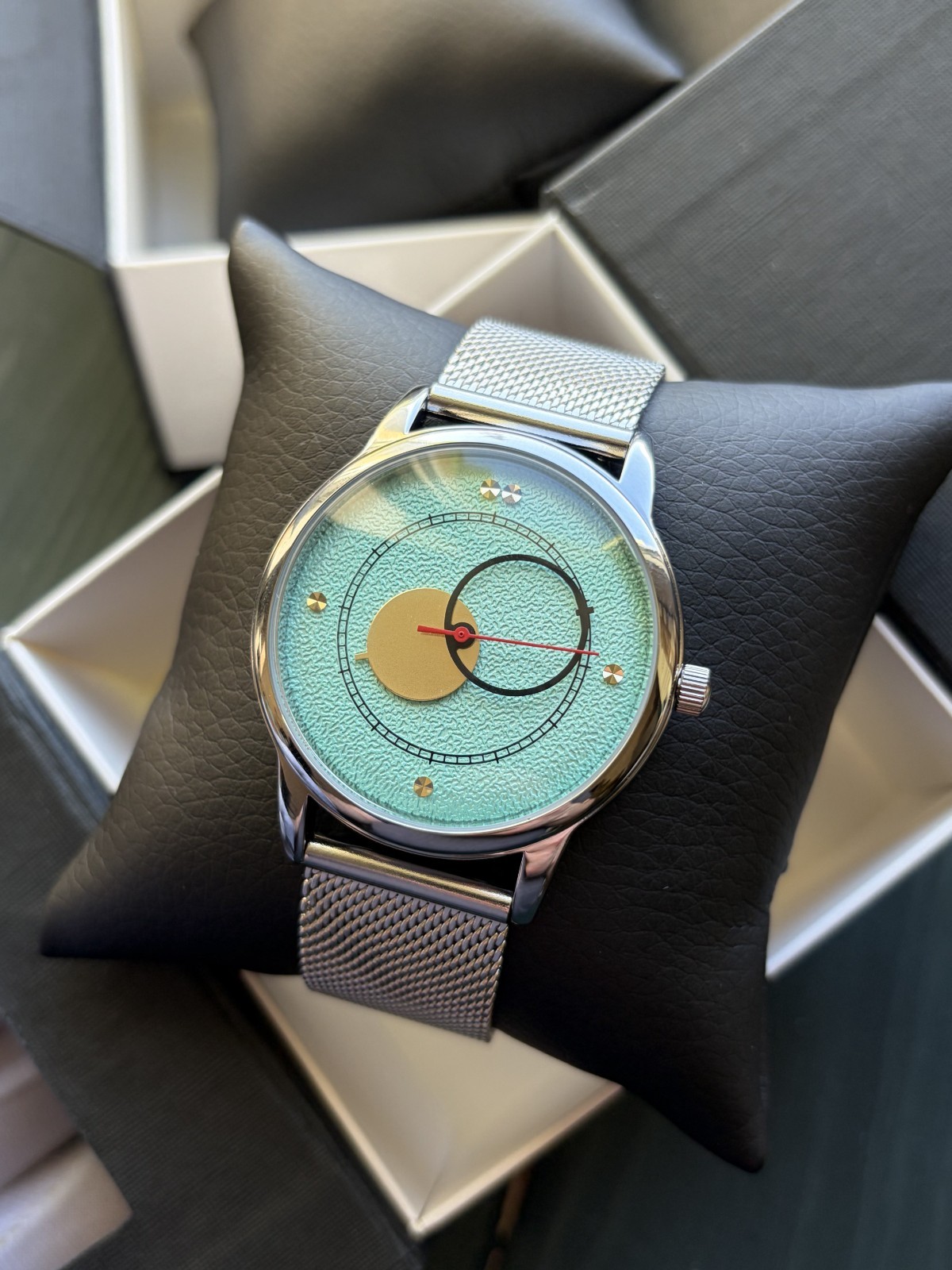 Men's Copernicus "Aqua Blue" - Minimalist Edition Vintage Moon Dial 1980s Design