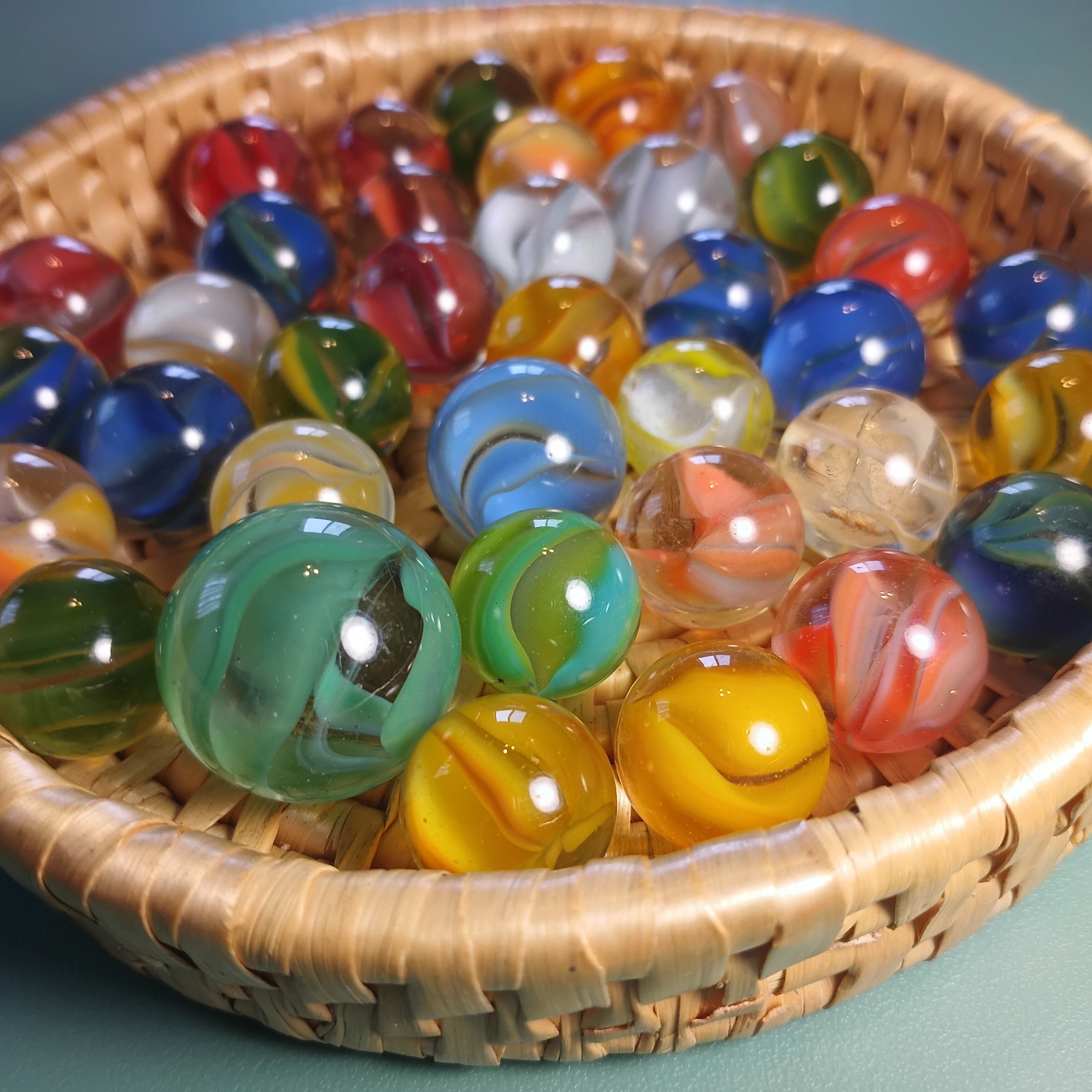 36 Multi- Color Cat Eye Marbles