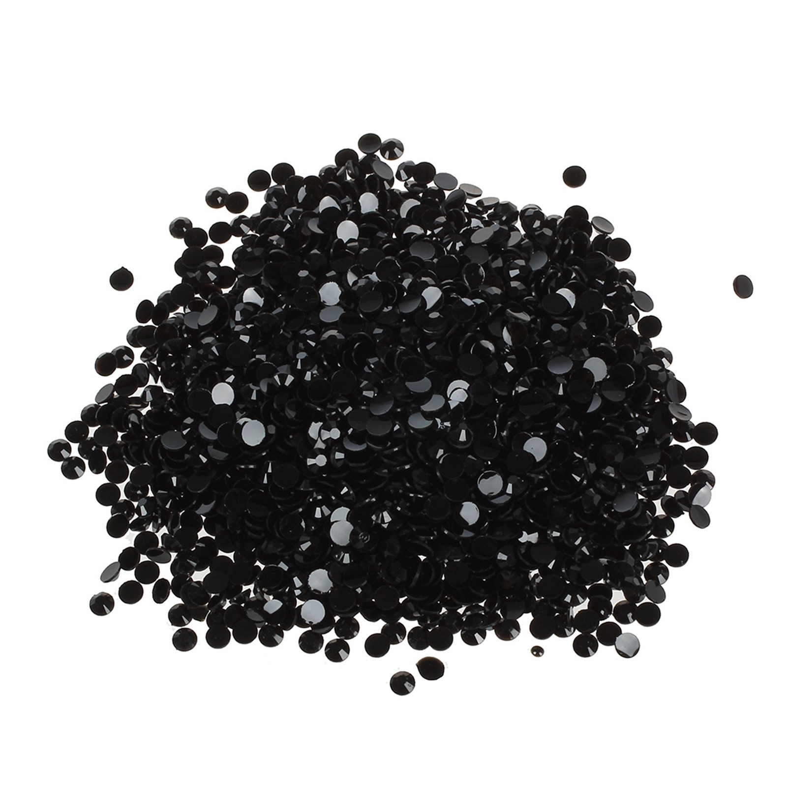 6000Pcs Crystal Flatback Acrylic Rhinestones Beads Nail Art (Black) M1W82264