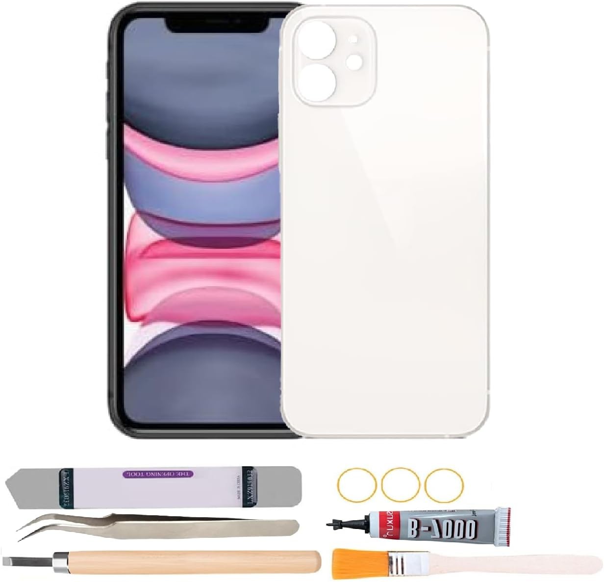 Back Rear Glass Cover Replacement Compatible with iPhone 11 6.1 inches
