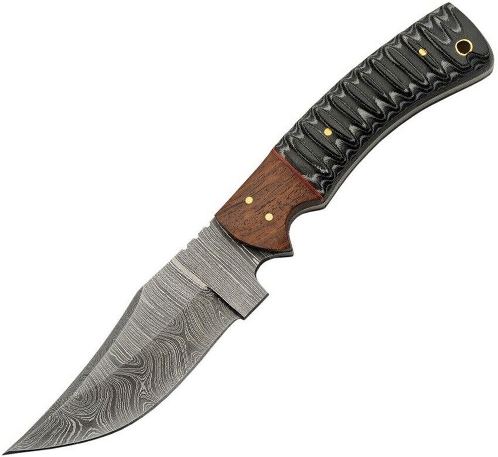 Damascus Belly Hunting Knife 4.5" Steel Blade Pakkawood Handle - DM-1325