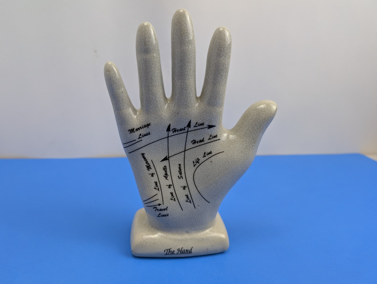 The Hand Palm Reader Tarot Ceramic Diagram Figure Palmistry Psychic Full Size