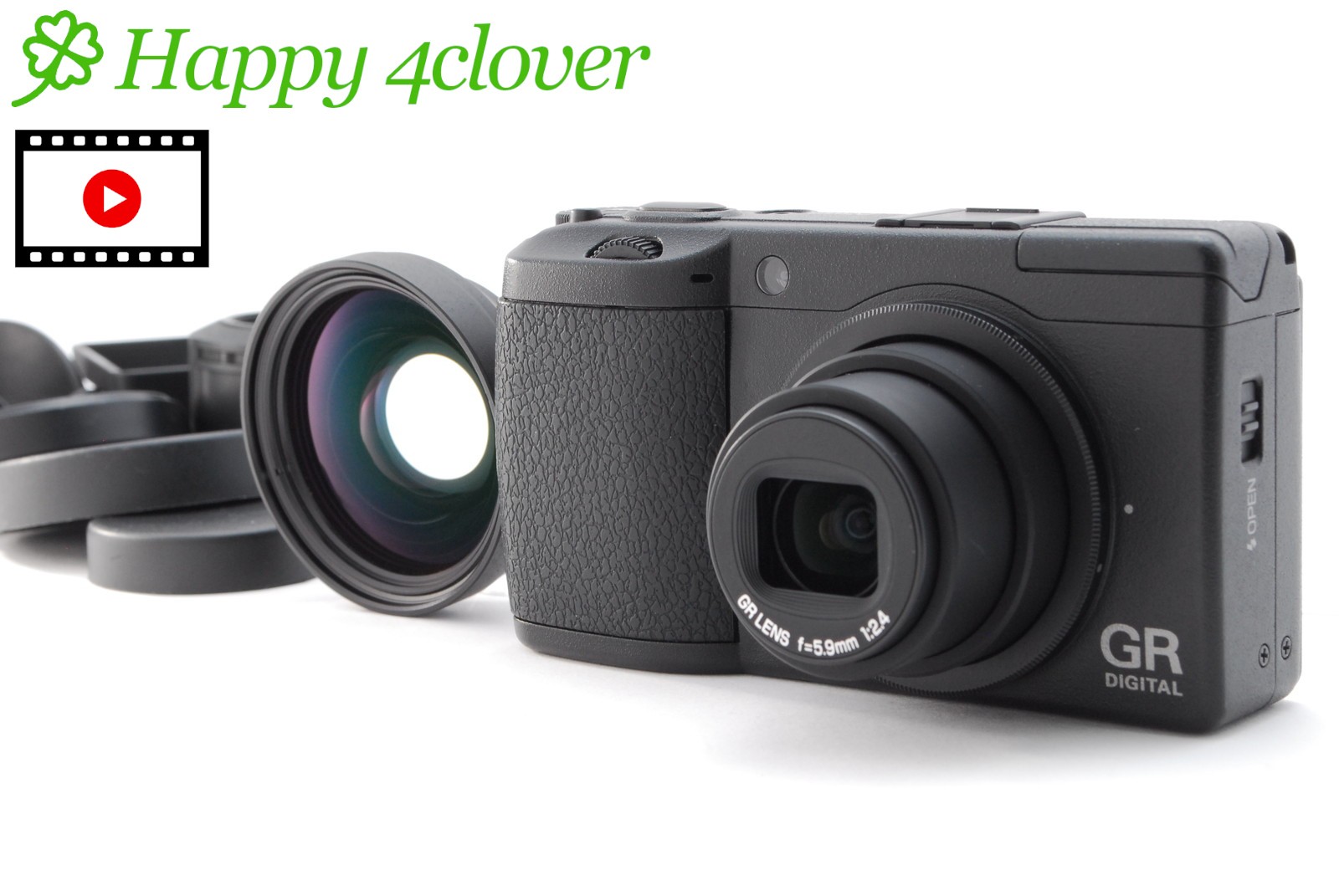 SC 1369[Top MINT w/ GH-1 , GW-1] RICOH GR DIGITAL II 10.1MP Compact Camera JAPAN