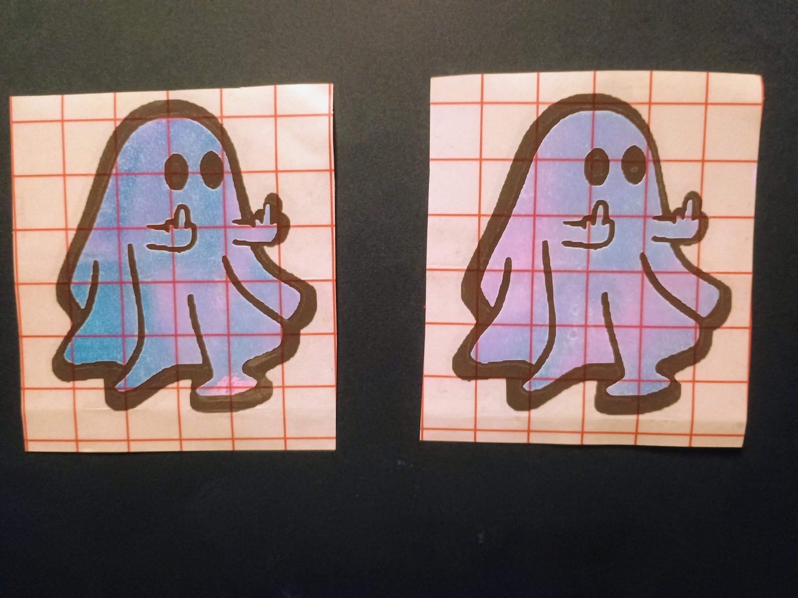 vinyl decals, holographic vinyl. F.U. Ghosts, vinyl stickers