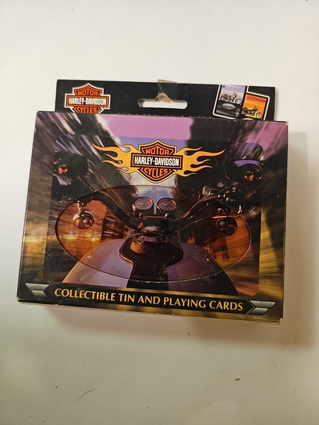 Harley Davidson Collector Tin with 2 sets of Playing Cards New Motorcycle Gift