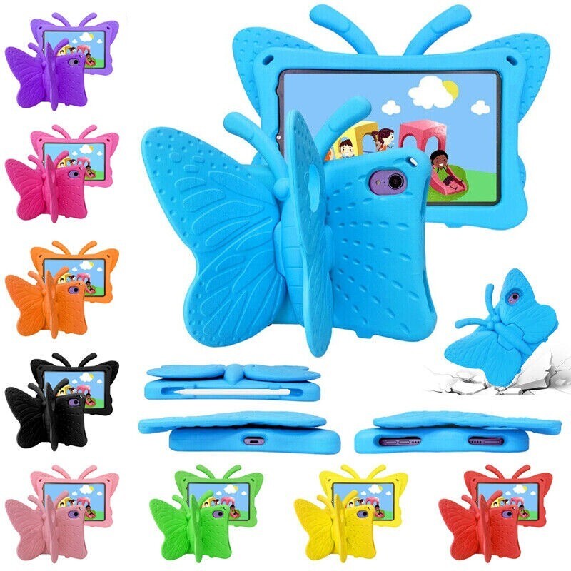 For iPad 5/6/7/8/9/10/11th Gen A16 Butterfly EVA Shockproof Stand Case Cover