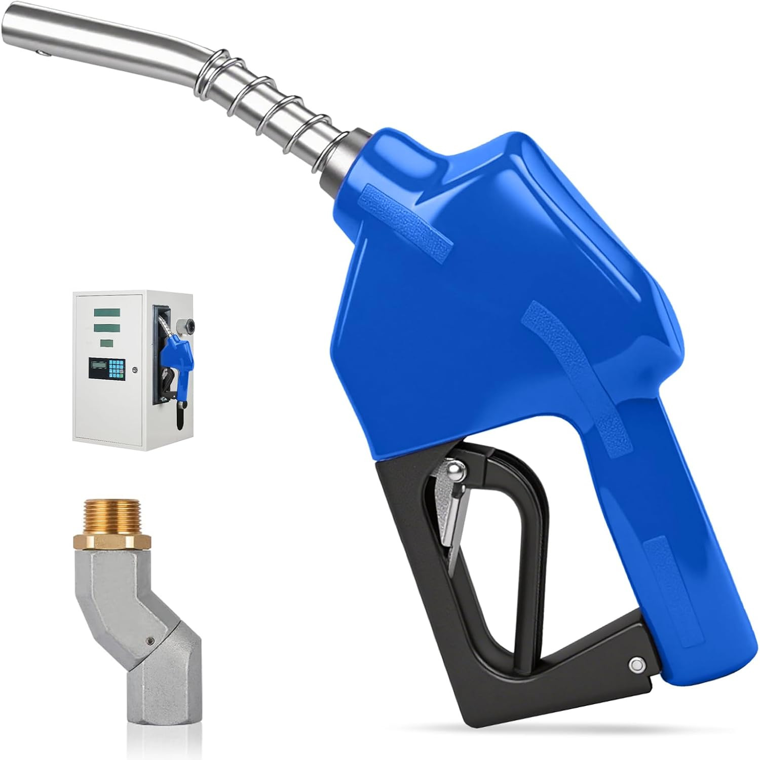 3/4"Inch NPT Automatic Shut off Fuel Nozzle Kit, 360° Hose Swivel Fuel Transfer 