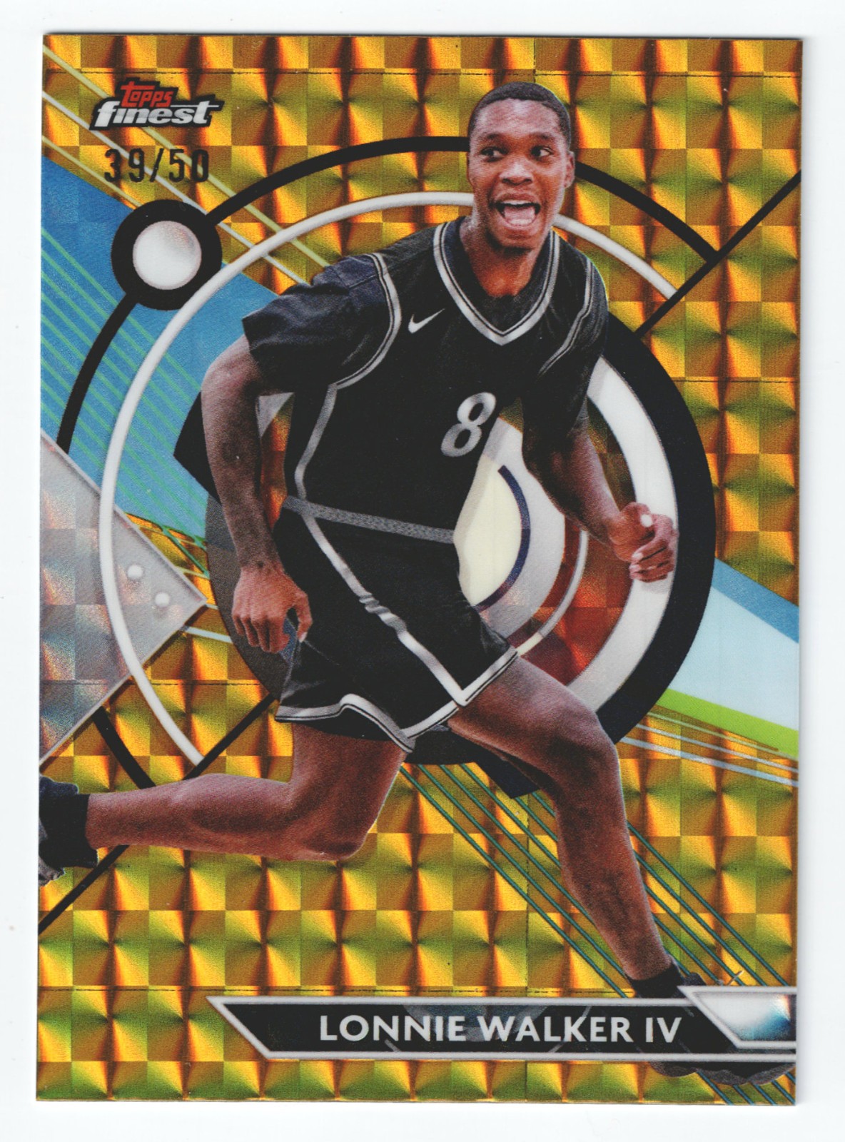 2023-24 Topps Finest Basketball NBA Lonnie Walker IV Gold Geometric /50 #64