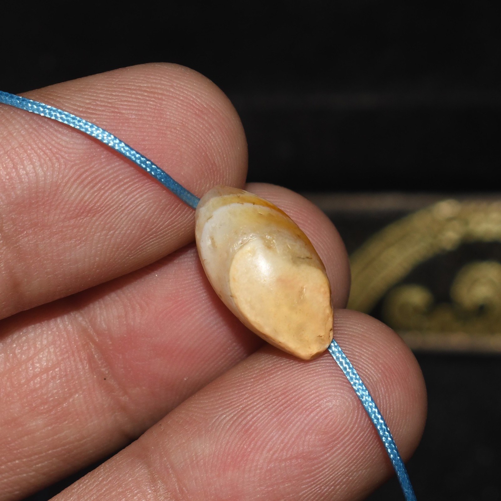 Genuine Ancient Tibetan Himalayan Banded Agate Stone Bead in good Condition