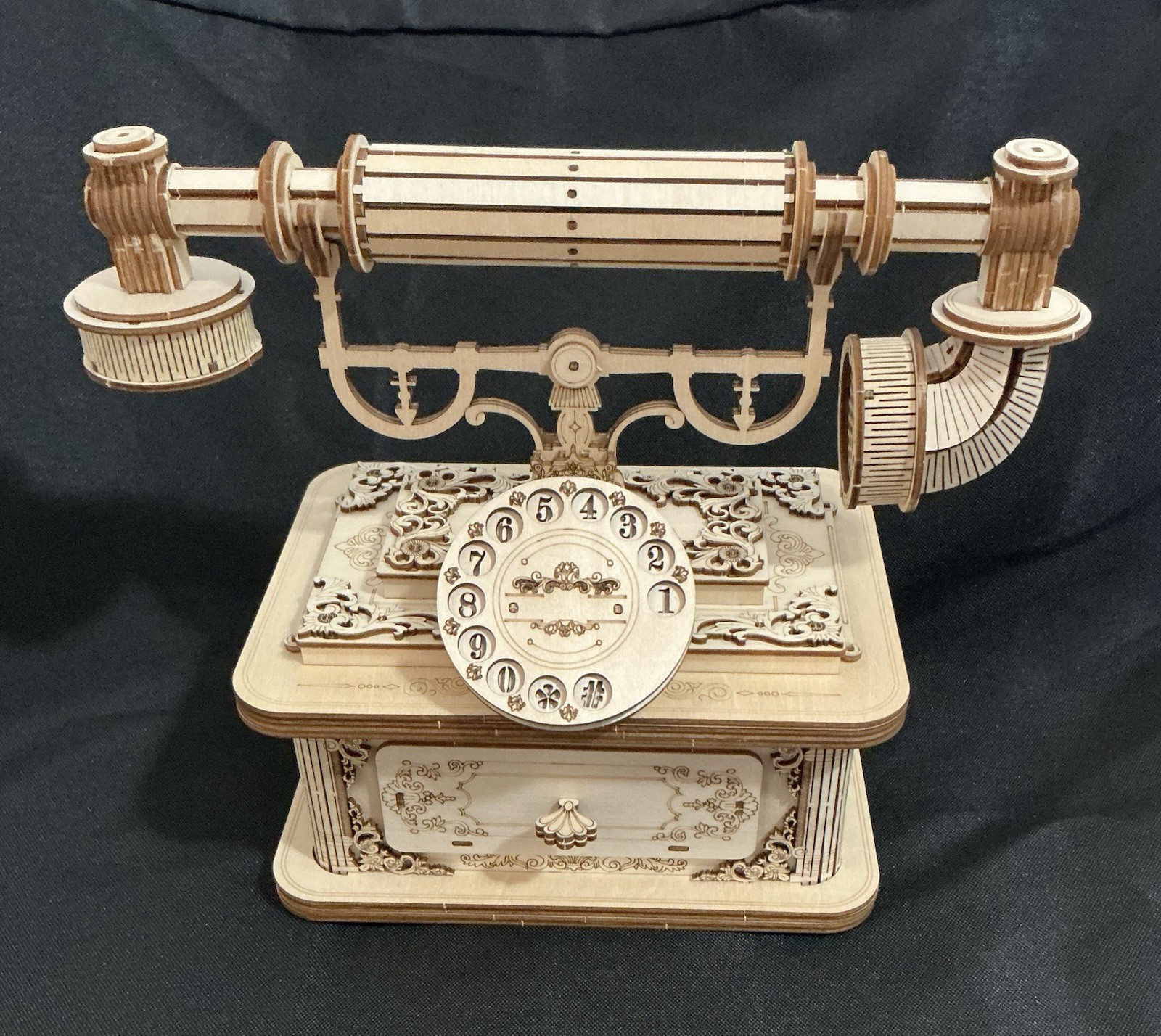 Wood Model Vintage Telephone 