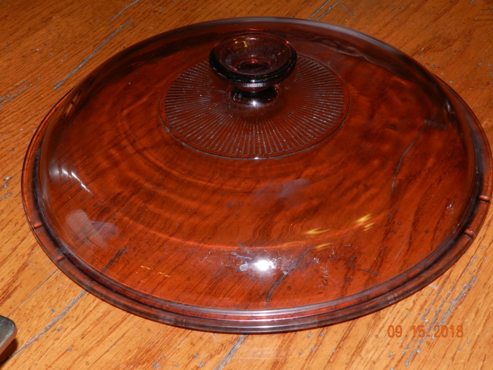 19 PYREX Lid Top Glass Replacement - Visions lid cranberry 10 5/8"